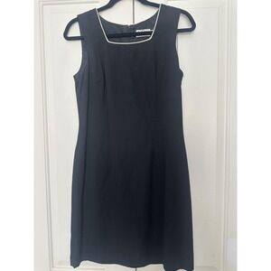 VTG CDC Caren Desiree Company Dress Womens 6 Black Sheath Sleeveless Lined USA